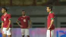 Egy Maulana (kanan) dan M.Arfan gagal menghadirkan kemenangan untuk Timnas Indonesia saat melawan Suriah U-23 pada laga persahabatan di Stadion Wibawa Mukti, Bekasi, Rabu (16/11/2017). Indonesia kalah 2-3. (Bola.com/NIcklas Hanoatubun)