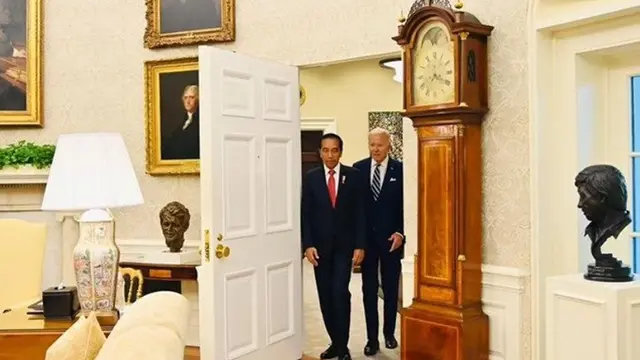 Jokowi dan Joe Biden di Gedung Putih, Selasa (14/11/2023).