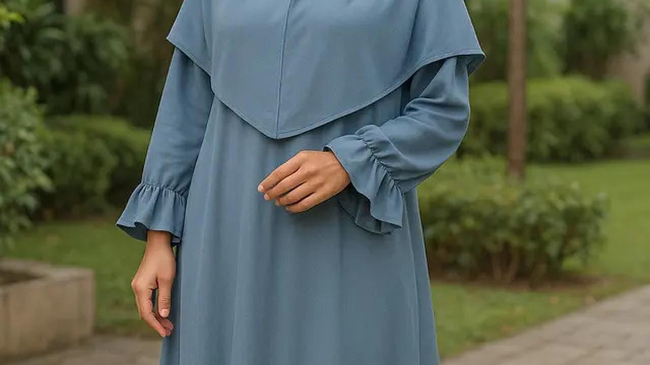 8 Inspirasi Long Dress Lengan Ruffle untuk Ibu-ibu, Bikin Tampilan Awet Muda dan Anggun