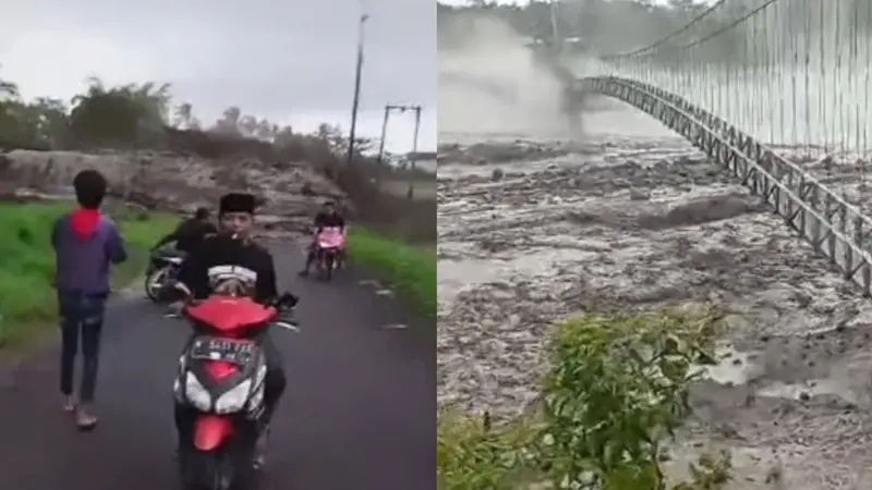 Banjir lahar Gunung Semeru mengakibatkan longsor hingga disarankan warga memilih jalan alternatif ke jalur Probolinggo
