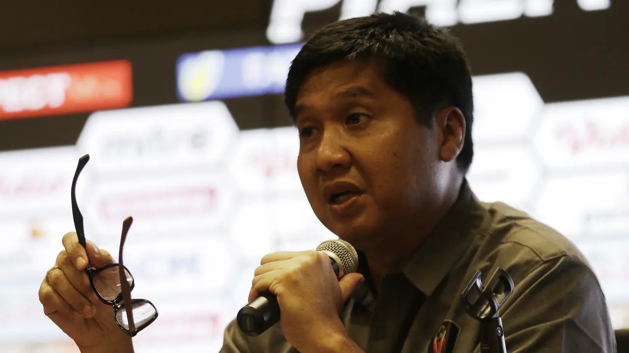 Ketua Steering Committee, Maruarar Sirait, memberikan keterangan saat drawing perempat final Piala Presiden 2019. (Bola.com/Yoppy Renato)