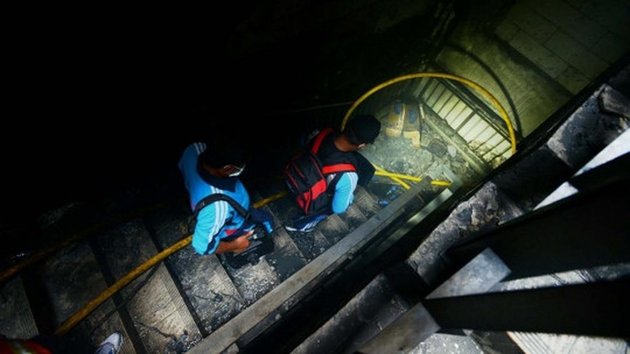 Kondisi hangus basement Dirjen Pajak usai dilalap si jago merah