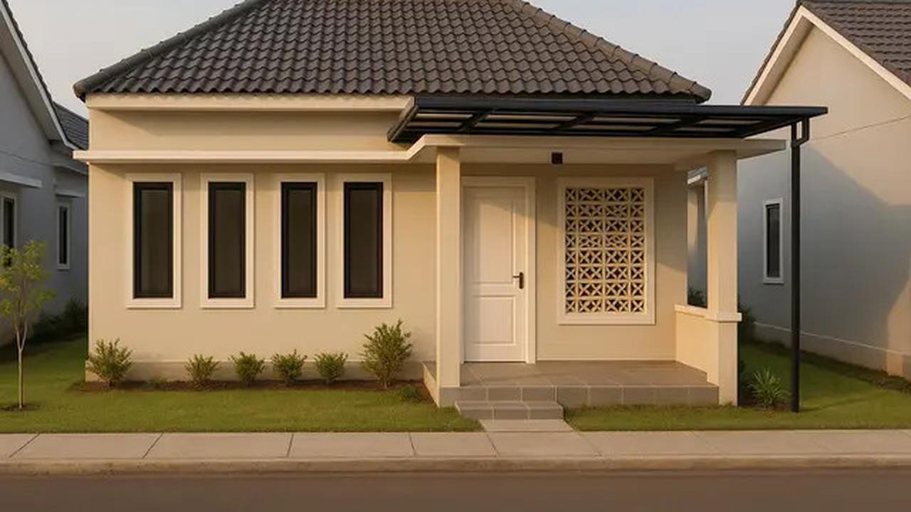 8 Model Rumah Sederhana 6x12 Dengan 3 Kamar dan Teras Depan, Mungil Tapi Nyaman