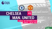 Jadwal Premier League 2018-2019 pekan ke-9, Chelsea vs Manchester United. (Bola.com/Dody Iryawan)