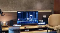 TV Samsung Neo QLED 4K 50QN90C yang sudah dibekali dengan deretan fitur untuk mendukung pengalaman gaming lebih optimal. (Liputan6.com/Agustinus M. Damar)