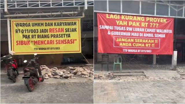 Viral Ruko "Makan Badan Jalan" di Pluit Kini Dibongkar, Pengusaha Bikin Spanduk Demo RT