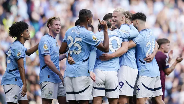 Foto: Ganasnya Erling Haaland Saat Robek-robek Gawang Ipswich Town di Liga Inggris