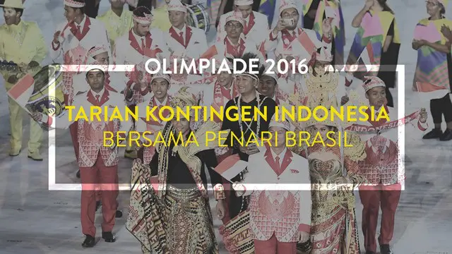 Tarian Kontingen Indonesia Bersama Penari Brasil