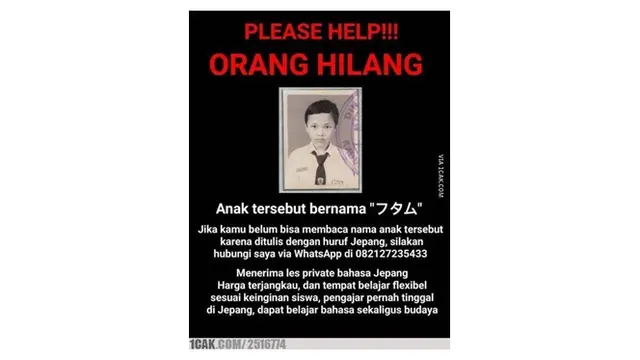 Pengumuman Orang Hilang Ini Aneh Banget