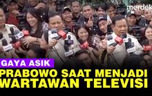 VIDEO: Momen Prabowo Bergaya Menjadi Wartawan Televisi