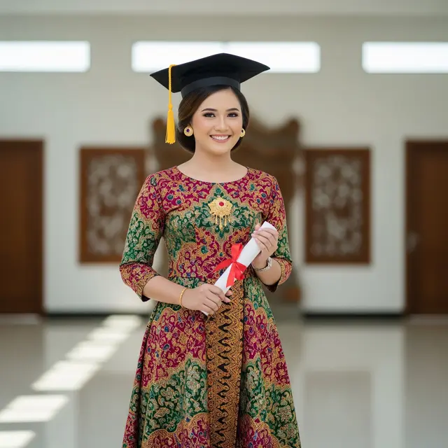 Dress Endek A-Line Elegan