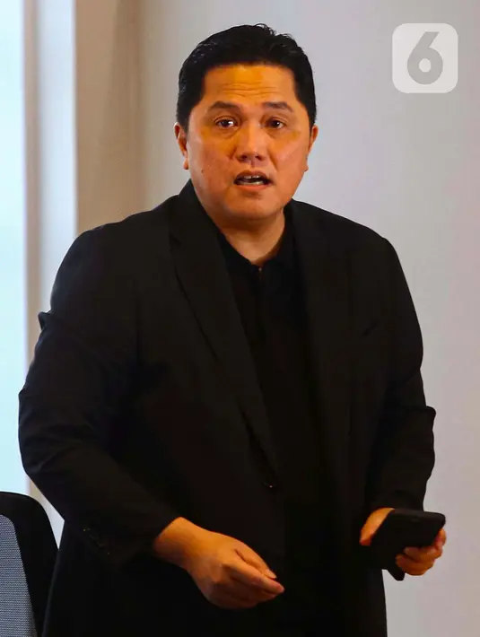Lebih lanjut Erick Thohir mengatakan bahwa Jordi Cruyff akan tiba di Jakarta pada awal Maret 2025. (Liputan6.com/Angga Yuniar)