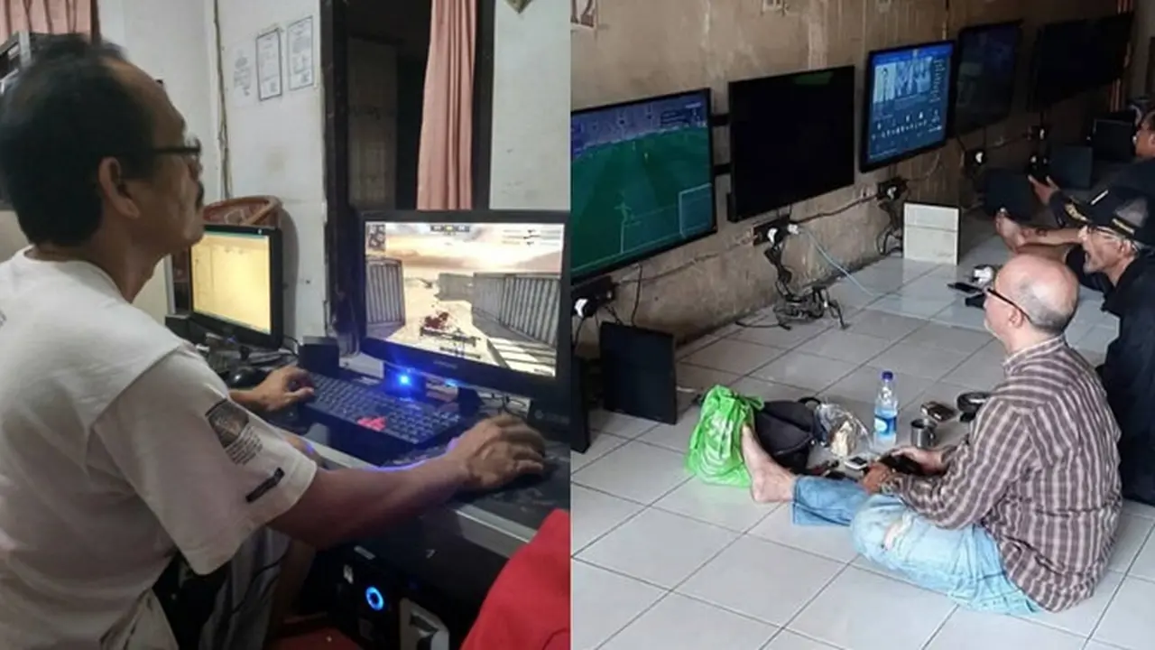 6 Potret Bapak-Bapak saat Main Game, Menolak Tua