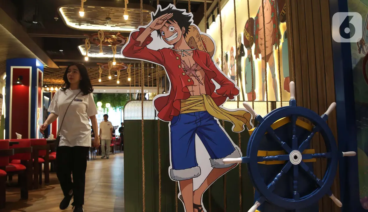 One Piece Cafe memiliki karakter atmosfer menggambarkan karakter anime One Piece. (Liputan6.com/Angga Yuniar)