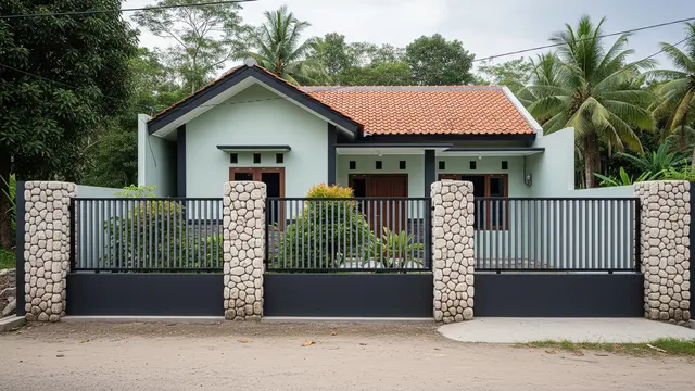 9 Desain Pagar Minimalis untuk Rumah Type 45 di Desa, Modern dan Estetik