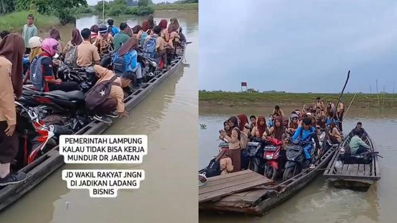Bupati Lampung Timur Akui Belum Mampu Bangun Jembatan Usai Viral Pelajar Naik Getek