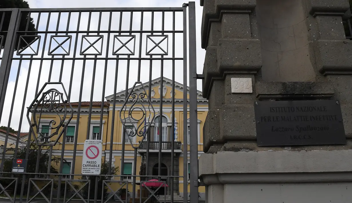 Suasana Institut Nasional Lazzaro Spallanzani untuk Penyakit Menular di Roma, Italia, Selasa (3/3/2020). Italia menempati kasus virus corona atau COVID-19 terbesar setelah China, Korea Selatan, dan Iran. (Xinhua/Alberto Lingria)