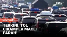 Memasuki H-2 Lebaran, arus mudik di ruas Tol Jakarta-Cikampek wilayah Karawang, Jawa Barat, pada Kamis kian padat. Kemacetan terjadi di sejumlah titik, terutama di pertemuan Tol Layang MBZ dan jalur tol bawah, yang membuat laju kendaraan tersendat.
