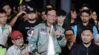 Calon wakil presiden nomor urut 3, Mahfud Md saat kampanye dialogis bertajuk Tabrak Prof di di Kafe Koat Kopi Seturan, Kecamatan Depok, Kabupaten Sleman, Daerah Istimewa Yogyakarta, Senin (5/2/2024) malam. (Radityo/Liputan6.com).