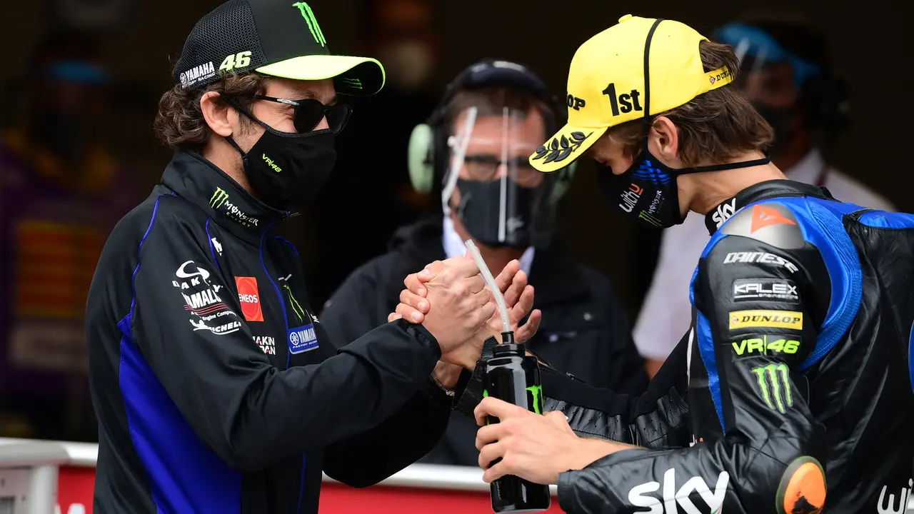 Valentino Rossi dan Luca Marini