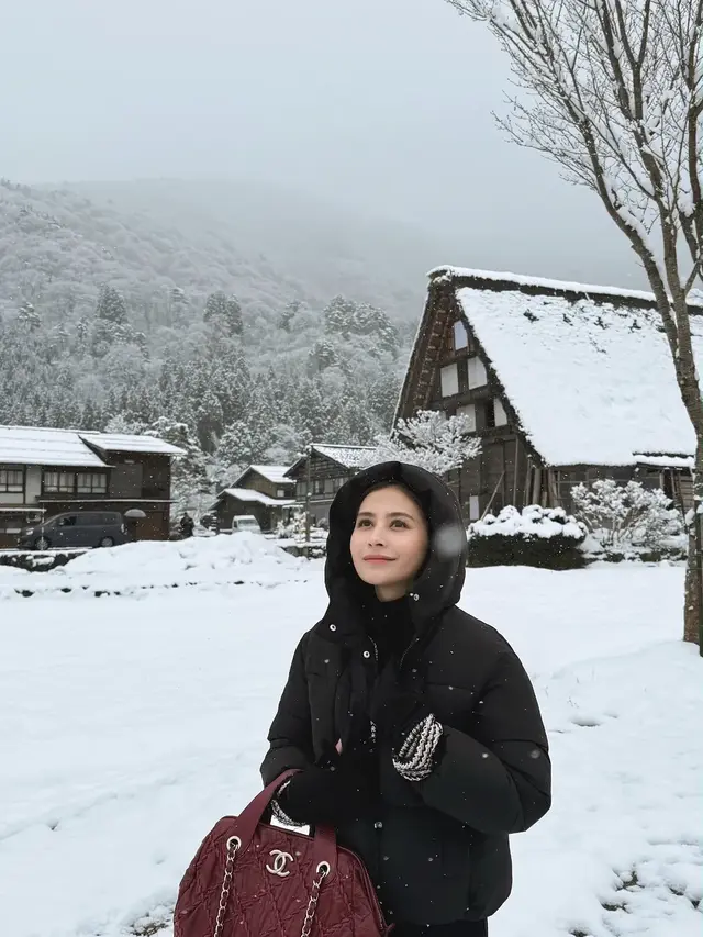 Gaya Prilly Latuconsina Nikmati Salju di Shirakawago, Tas Chanel Burgundy Puluhan Juta Jadi Statement