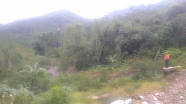 Area gerakan tanah Desa Sirongge, Pandarum mencapai luasan hektaran. (Foto: Liputan6.com/BPBD Banjarnegara/Muhamad Ridlo)