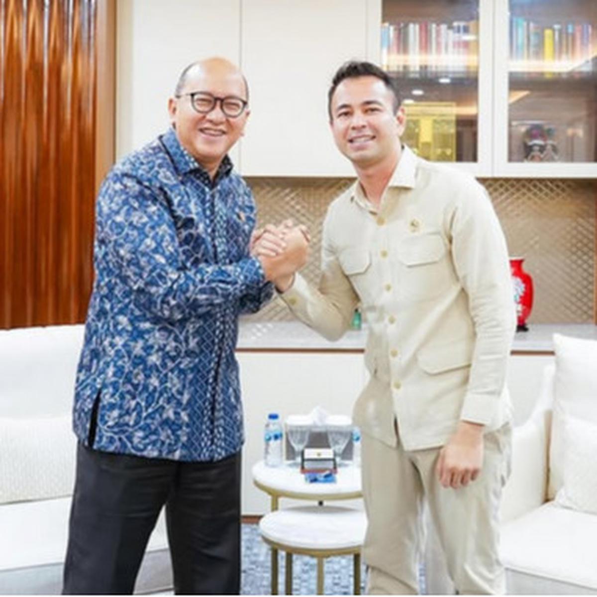 Potret Raffi Ahmad Bertemu Rosan Roeslani, Imbau Generasi Muda Aktif Dorong Pertumbuhan Ekonomi