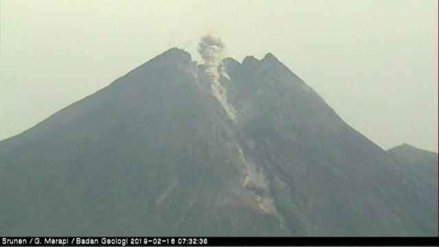 Kondisi Gunung Merapi, Senin (18/2/2019)