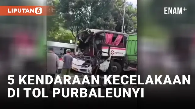 VIDEO: Kecelakaan Beruntun Tol Purbaleunyi Batu Datar KM 95
