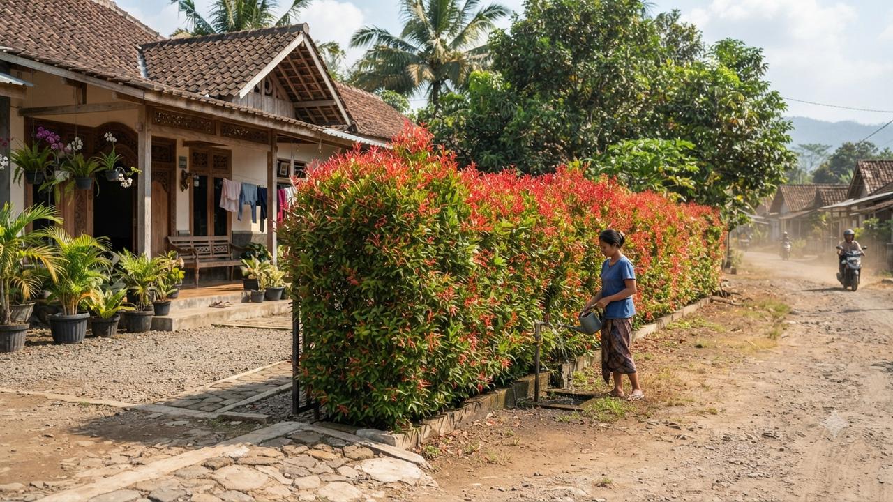 Tanaman Pagar yang Tidak Mudah Rontok dan Cocok Buat Musim Kemarau Jenis Pucuk Merah