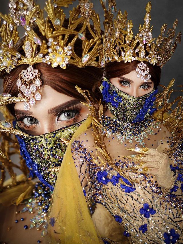 6 Gaya Pengantin Wanita Pakai Masker Unik Saat Menikah di Tengah Corona