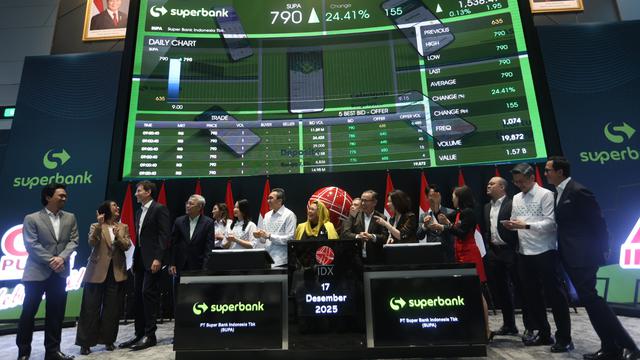 Superbank Resmi Melantai di Bursa Efek Indonesia