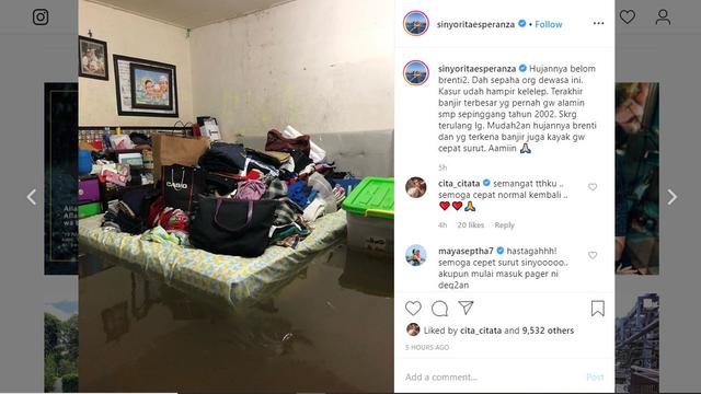 5 Seleb Ini Rumahnya Kebanjiran, Usai Diguyur Hujan Deras