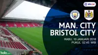 Jadwal Piala Liga Inggris, Manchester City Vs Bristol City. (Bola.com/Dody Iryawan)