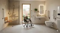 8 Desain Kamar Mandi yang Nyaman untuk Lansia Pengguna Kursi Roda, Aman dan Estetis
