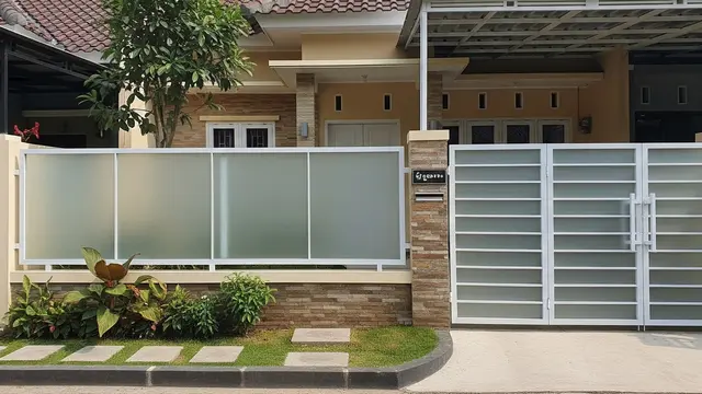 9 Desain Pagar Rumah Minimalis Transparan Kombinasi Kaca dan Besi, Solusi Elegan