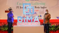 Consumer Gathering sekaligus ulang tahun PT Berkah Industri Mesin Angkat (BIMA) selaku salah satu cucu perusahaan Pelindo III di Pandaan, Jatim, Jumat (13/11/2020). (Ist)
