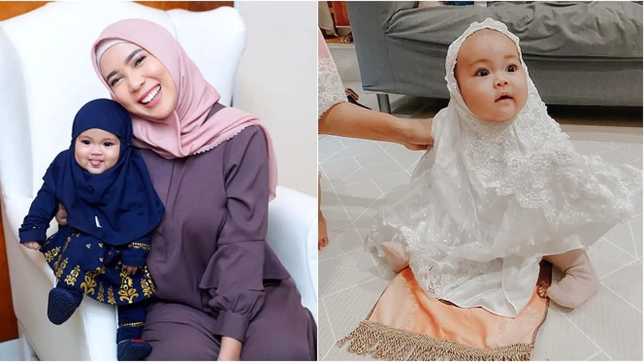 Potret Gemas Anak Seleb Ikut Ibadah Sholat Tarawih