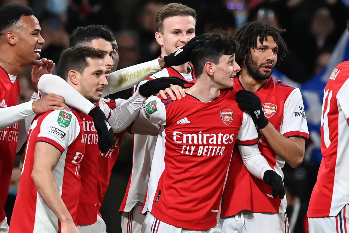 Foto: Pesta Gol Pemain Muda Arsenal Meriahkan Laga Perempatfinal Carabao Cup 2021