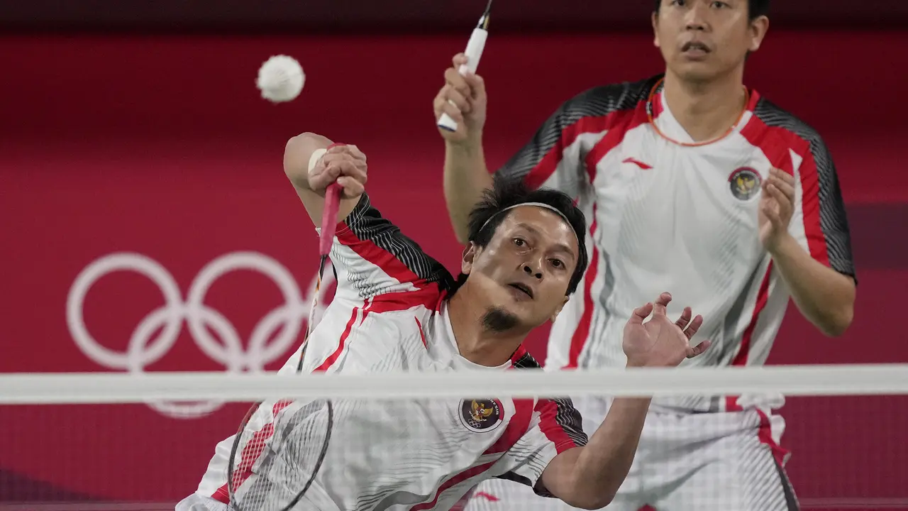 Foto: Pasangan Ahsan/Hendra Ditundukkan Wakil Chinese Taipei, Indonesia Masih Punya Kesempatan Medali Perunggu Olimpiade Tokyo 2020