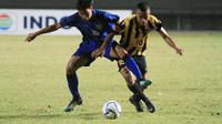 Duel Thailand vs Malaysia di matchday pertama penyisihan Grup B Piala AFF U-16 2018 di Stadion Joko Samudro, Gresik, Senin (30/7/2018). (Bola.com/Zaidan Nazarul)