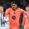 Marcus Rashford dari Barcelona beraksi dalam pertandingan sepak bola La Liga Spanyol antara Real Sociedad dan Barcelona di San Sebastian, Spanyol, Minggu, 18 Januari 2026. (AP Photo/Miguel Oses)