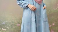 Gamis Katun Lengan Lurus + Saku
