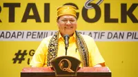 Ketua Umum DPP Partai Golkar Airlangga Hartarto  saat memberi pengarahan kepada seluruh kader di acara konsolidasi Partai Golkar di Pontianak, Kamis (18/1/2024). (Foto: Dokumentasi Golkar).