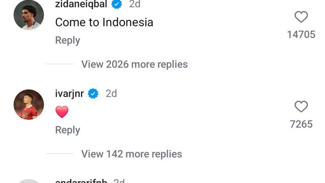 Kolom komentar di IG Ole Romeny