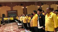 Ketua Umum Partai Golkar Airlangga Hartarto menemui fungsionaris Partai Golkar di Mataram, Nusa Tenggara Barat (NTB). (Istimewa)