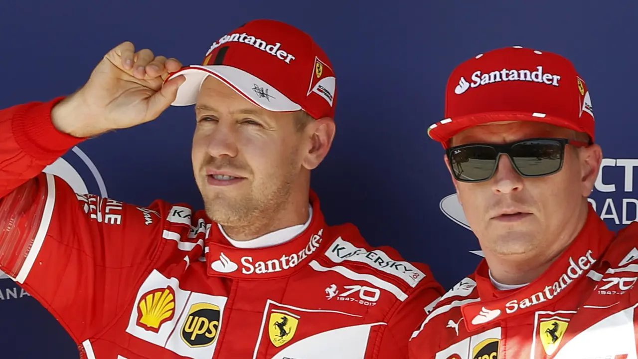 Sebastian Vettel dan Kimi Raikkonen
