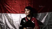 Atlet Bulutangkis Indonesia, Hana Ramadini salah satu harapan Indonesia pada SEA Games 2017 saat berlatih di Cipayung, Jakarta Timur, Senin (14/8/2017). Ramadini bermain pada nomor Tunggal Putri. (Bola.com/Nicklas Hanoatubun)