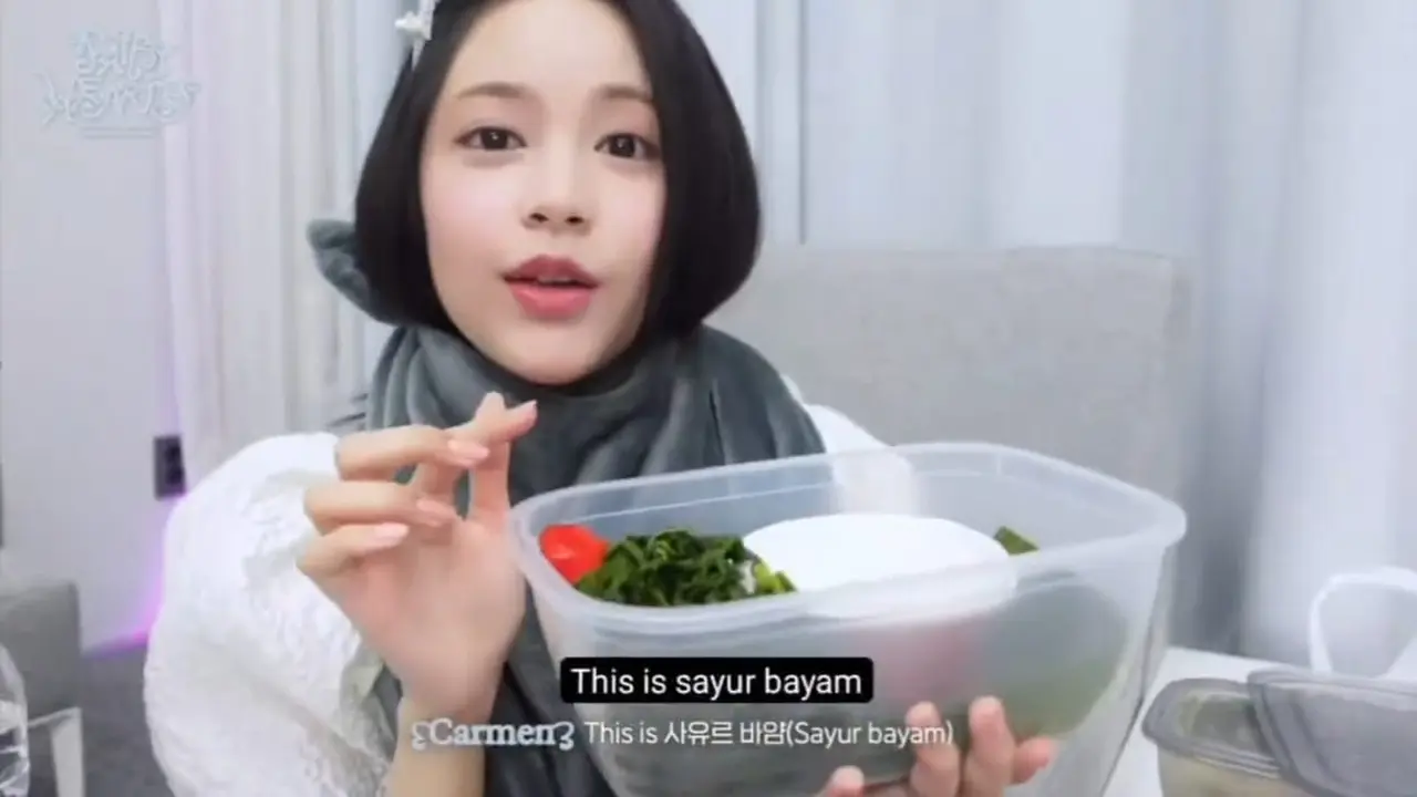 Carmen Hearts2Hearts Dapat Kiriman Sayur Bayam Dari KBRI Korsel