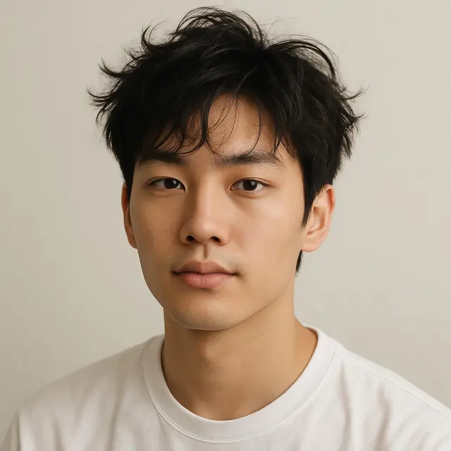 Model Rambut Pria Korea Messy Hair/via Chat GPT